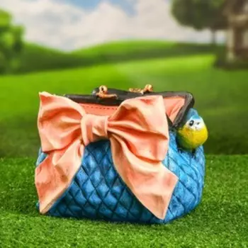 Фигурное кашпо "Кошелек с птичкой" 18х23см