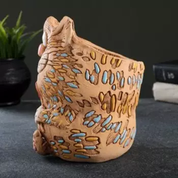 Фигурное кашпо "Котёнок с леденцом" 1,1л 20х13см
