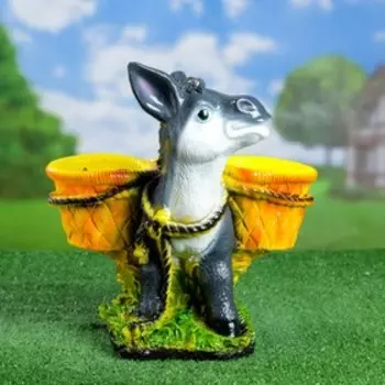 Фигурное кашпо для цветов «Ослик», 263334 см, гипс