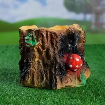 Фигурное кашпо "Пень №1" 18х16х14см