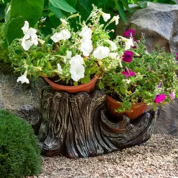 Фигурное кашпо "Пень двойной" 50х31х24см