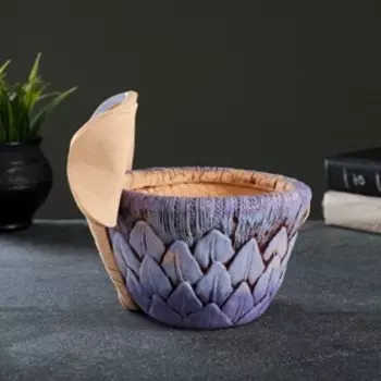 Фигурное кашпо "Слон" синий 1л 15х19см