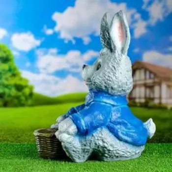 Фигурное кашпо "Заяц с корзиной" 48х42см