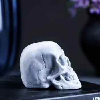 Фигурное мыло "Череп Вася" серый, 80гр.