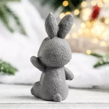 Фигурное мыло "Добрый зайка" серый, 45гр, 4,5х4,5х8,5см
