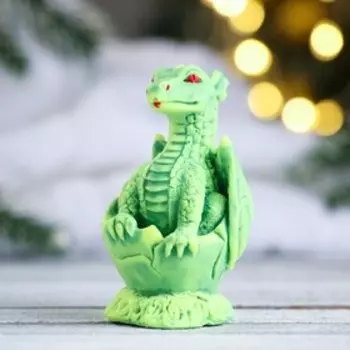 Фигурное мыло "Дракон в яйце" зеленое, 50гр