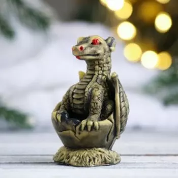 Фигурное мыло "Дракон в яйце" желтое, 50гр