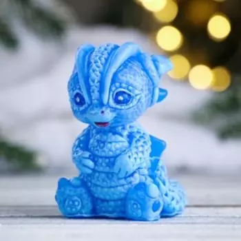 Фигурное мыло "Дракончик Пончик" синее, 75гр