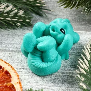 Фигурное мыло "Дракоша Лена" зеленый, 20гр