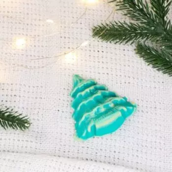 Фигурное мыло "Елка пышная" бирюзовая, 34гр