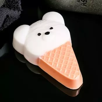 Фигурное мыло "Мороженка Мишка" белая, 75гр