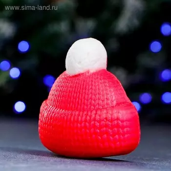 Фигурное мыло "Шапка вязаная" розовая 70гр, 7х7х2см