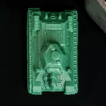 Фигурное мыло "Танк Т-34" зеленый, 118гр