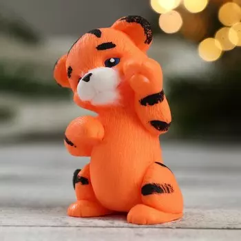 Фигурное мыло "Тигренок Привет" оранжевый, 65гр