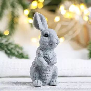 Фигурное мыло "Заяц классика" серый, 4х3х9см