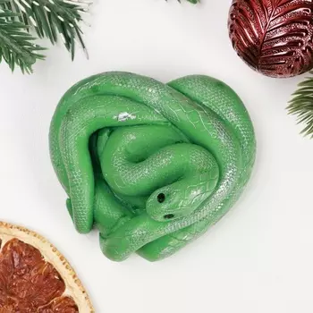 Фигурное мыло «Змейка Сердечко» зеленое, 85 г