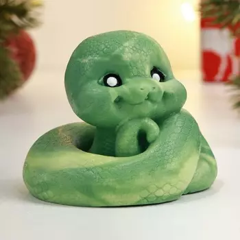 Фигурное мыло «Змея Малыш» градиент зеленый