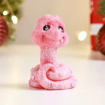 Фигурное мыло «Змея Улыбака» розовый с серебром