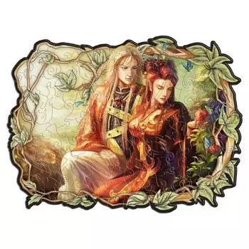 Фигурные пазлы, 18 23 см «Свидание влюбленных» 100 деталей