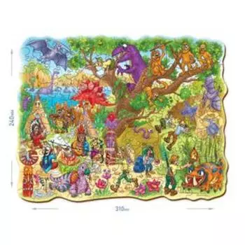 Фигурный деревянный пазл «FUN ART collection» Затерянный мир