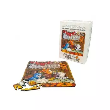 Фигурный деревянный пазл «Осень в Котофеевке»