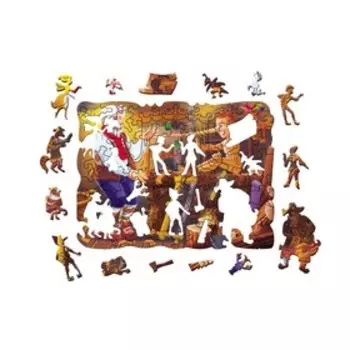 Фигурный деревянный пазл «Пиноккио»