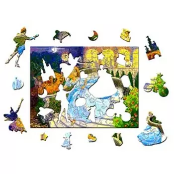 Фигурный деревянный пазл Страна сказок «Золушка»