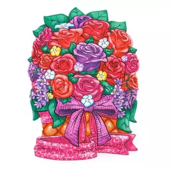 Фигурный пазл «Цветы»