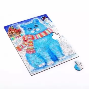 Фигурный пазл «Кот Снежок»