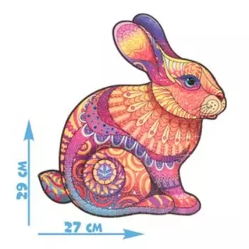 Пазл фигурный в рамке «Кролик», 65 деталей