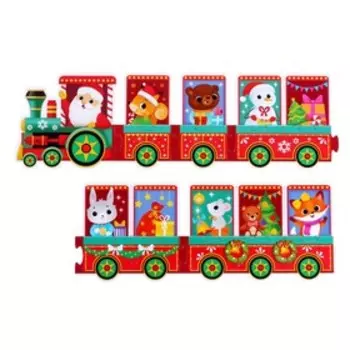 Пазл фигурный «Новогодний экспресс», 19 деталей