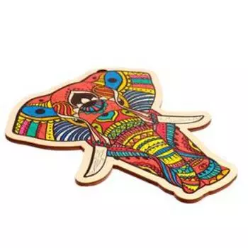 Фигурный пазл в рамке «Индийский слон»