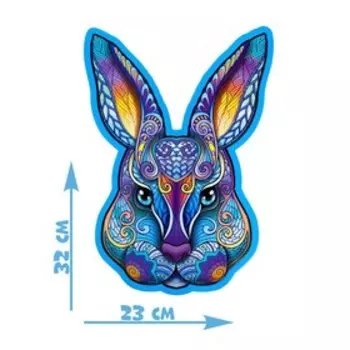 Пазл фигурный «Заяц», на подложке, 56 деталей