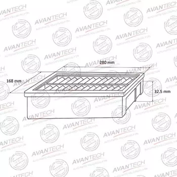 Фильтр воздушный Avantech (с пропиткой) AF0229W