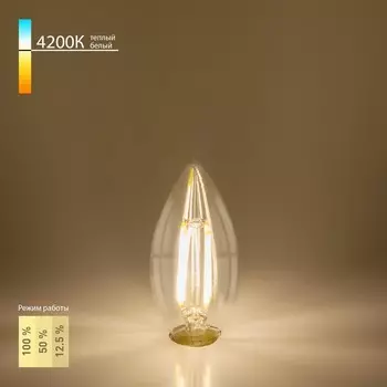 Филаментная светодиодная лампа Elektrostandard, Dimmable F, 35х35х98 мм, 5Вт, E14, 550Лм, 4200К