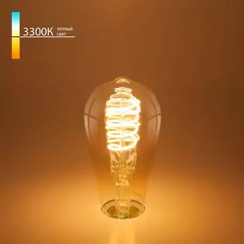 Филаментная светодиодная лампа Elektrostandard, ST64 F, 64х64х145 мм, 8Вт, E27, 640Лм, 3300К