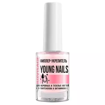 Филлер-укрепитель для неровных и тусклых ногтей YOUNG NAILS с D-пантенолом и витамином Е, 9 г