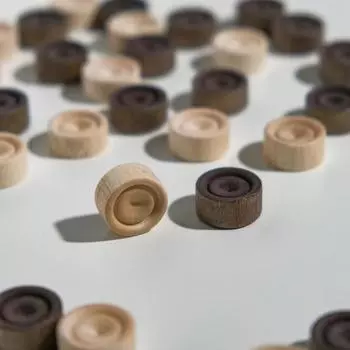 Фишки для нард и шашек, 30 шт., d=1.9 см, h=0.9 см, дерево