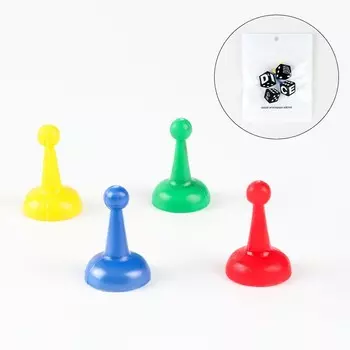 Фишки для настольной игры 2.51.51.5 см, набор 4 шт.