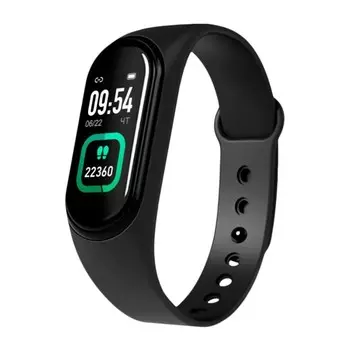 Фитнес-браслет Geozon Heart Rate G-SM09BLK, 0.96", TFT, шагомер, пульсометр, 90мАч, черный