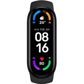 Фитнес-браслет Xiaomi Mi Smart Band 6, 1.56", Amoled, WR50M, BT5.0, чёрный
