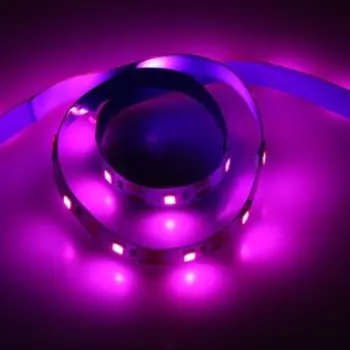 Фитолента для растений Luazon Lighting, светодиодная, 3.5 Вт, 0.5 м, IP20, 5 В, 60 LED/м, диммер, USB, SMD5050, мультиспектральная