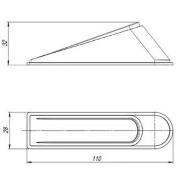 Фиксатор двери DSF-110, серый