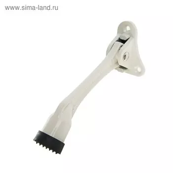 Фиксатор дверной «АЛЛЮР» КН-130 WW, «козья ножка», белый