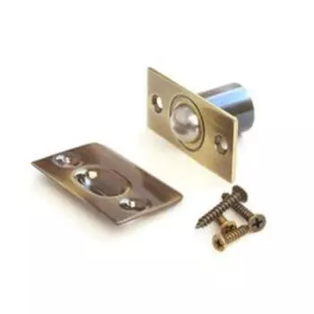 Фиксатор дверной "Апекс" R-0001 AB с/шариком, цвет бронза