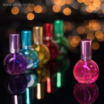 Флакон секлянный для парфюма, с распылителем, 15 мл, цвет МИКС
