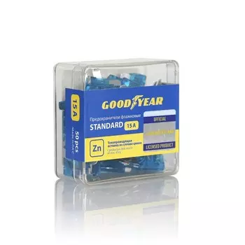 Флажковые предохранители Goodyear «стандарт», набор 50 шт., 15А