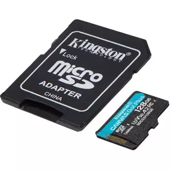 Флеш карта microSDXC 128GB Class10 Kingston SDCG3/128GB Canvas Go! Plus + adapter