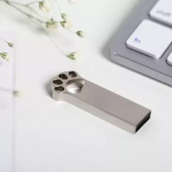 Флеш-карта на открытке «Охраняю важные документики», 4 ГБ, серебристая