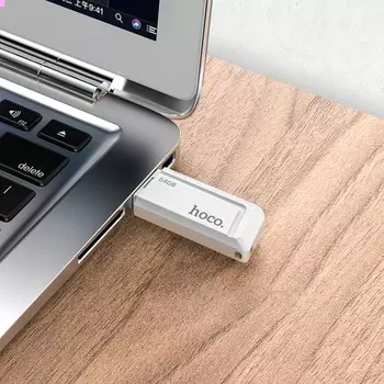 Флешка Hoco UD11 Wisdom, 64 Гб, USB3.0, чт до 100 Мб/с, зап до 30 Мб/с, белая